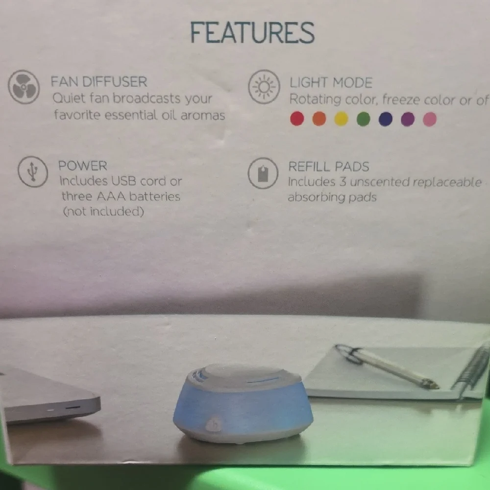 Sparoom AirWay Essential Oil Fan Diffuser with Bonus Oil